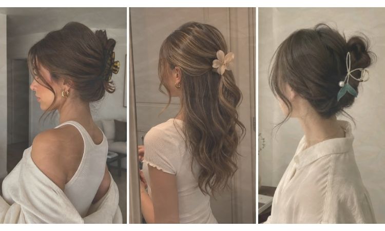 easy claw clip hairstyles