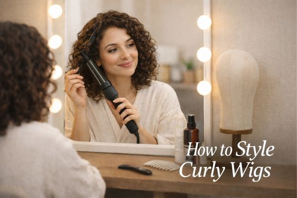 how to style curly wigs