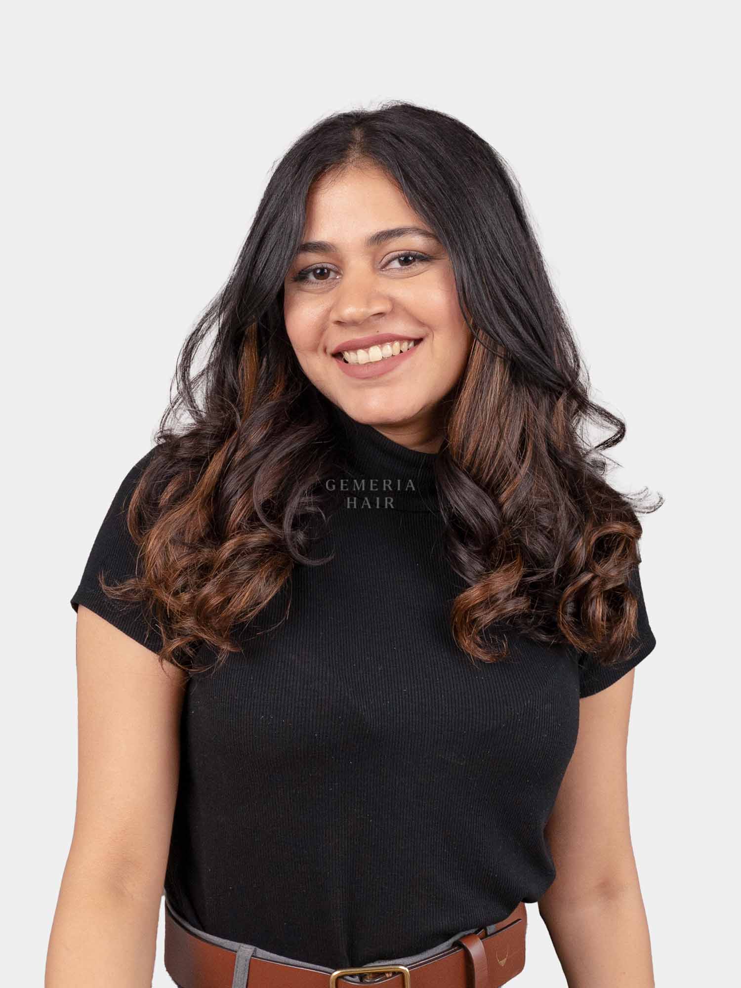 Seamless Caramel Brown Balayage 3-Set Volumizer