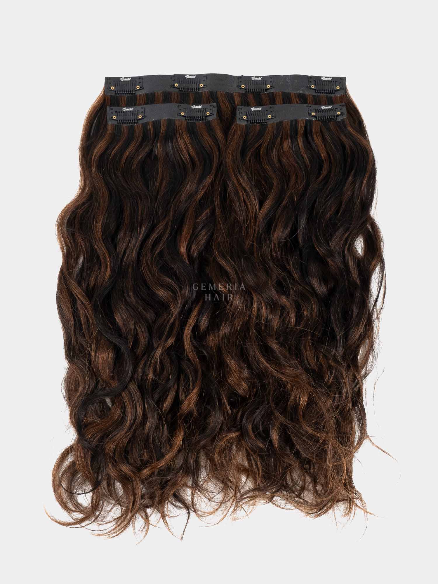 Seamless | Dark Brown Balayage | 3 Set Clip-In Volumizer