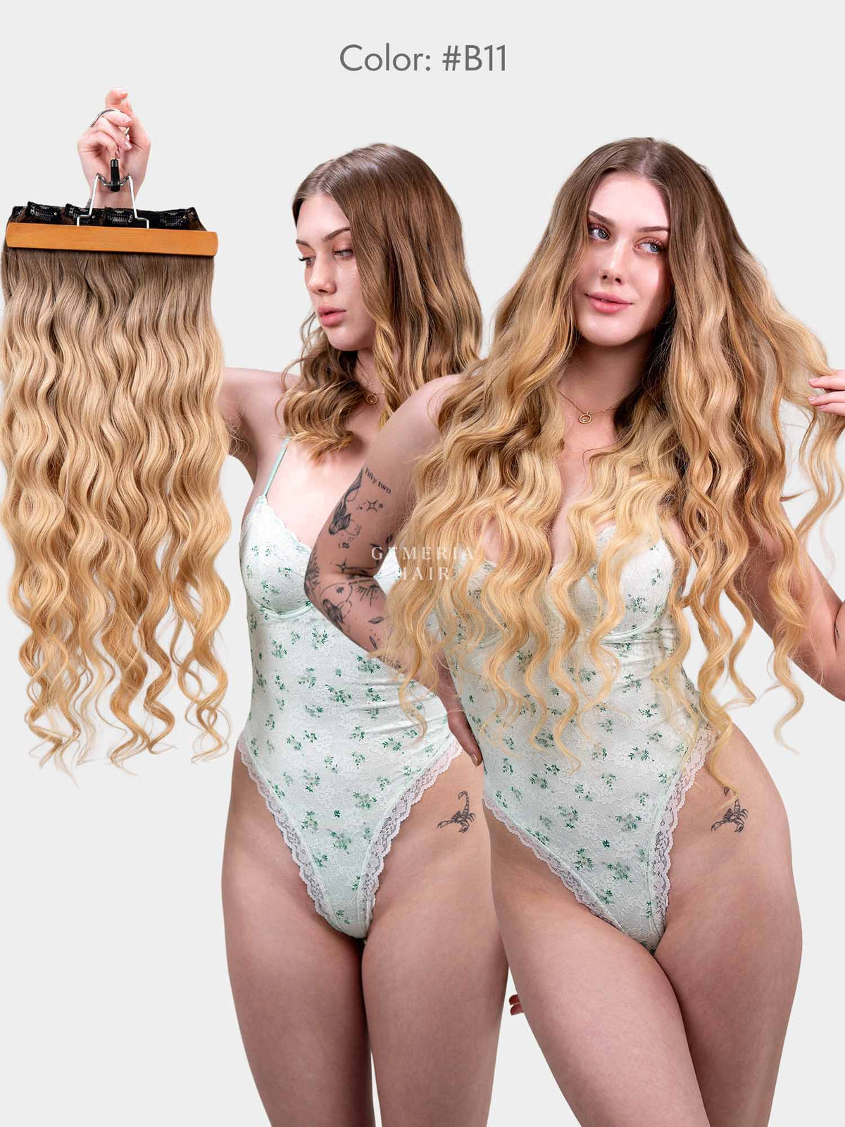 Blonde| Classic | 7 Set Clip-In Extensions | Straight
