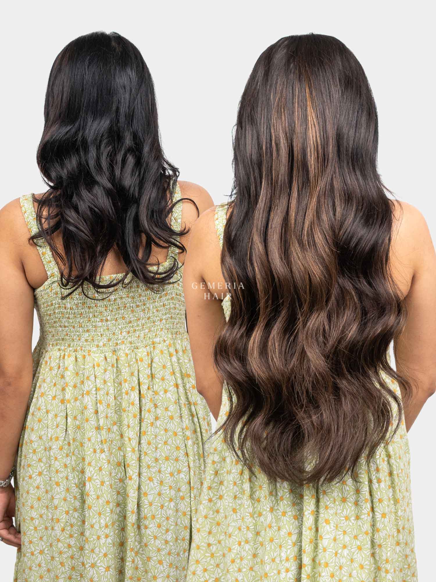 Ash Brown Balayage Half Head Wig