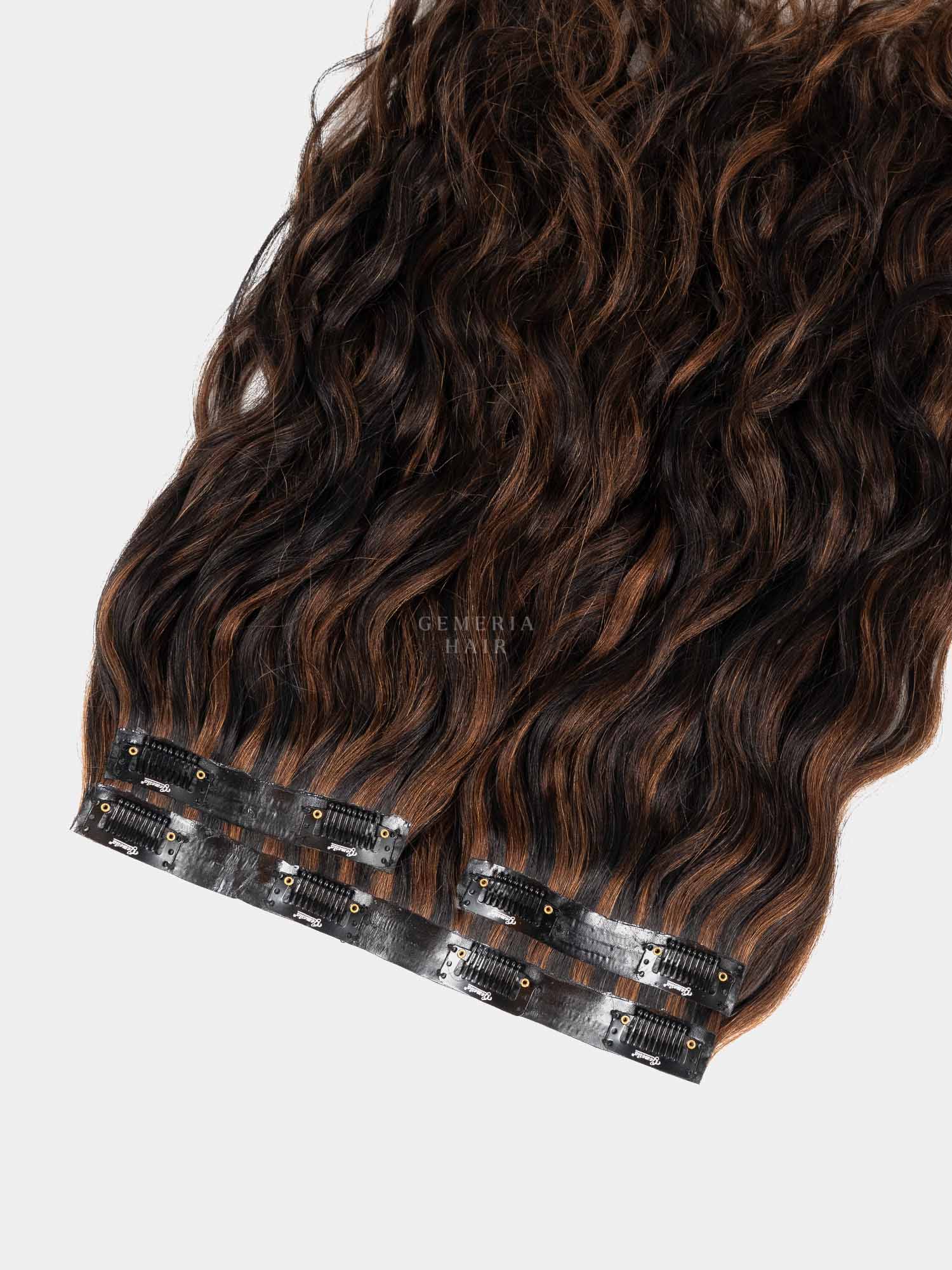 Seamless | Dark Brown Balayage | 3 Set Clip-In Volumizer