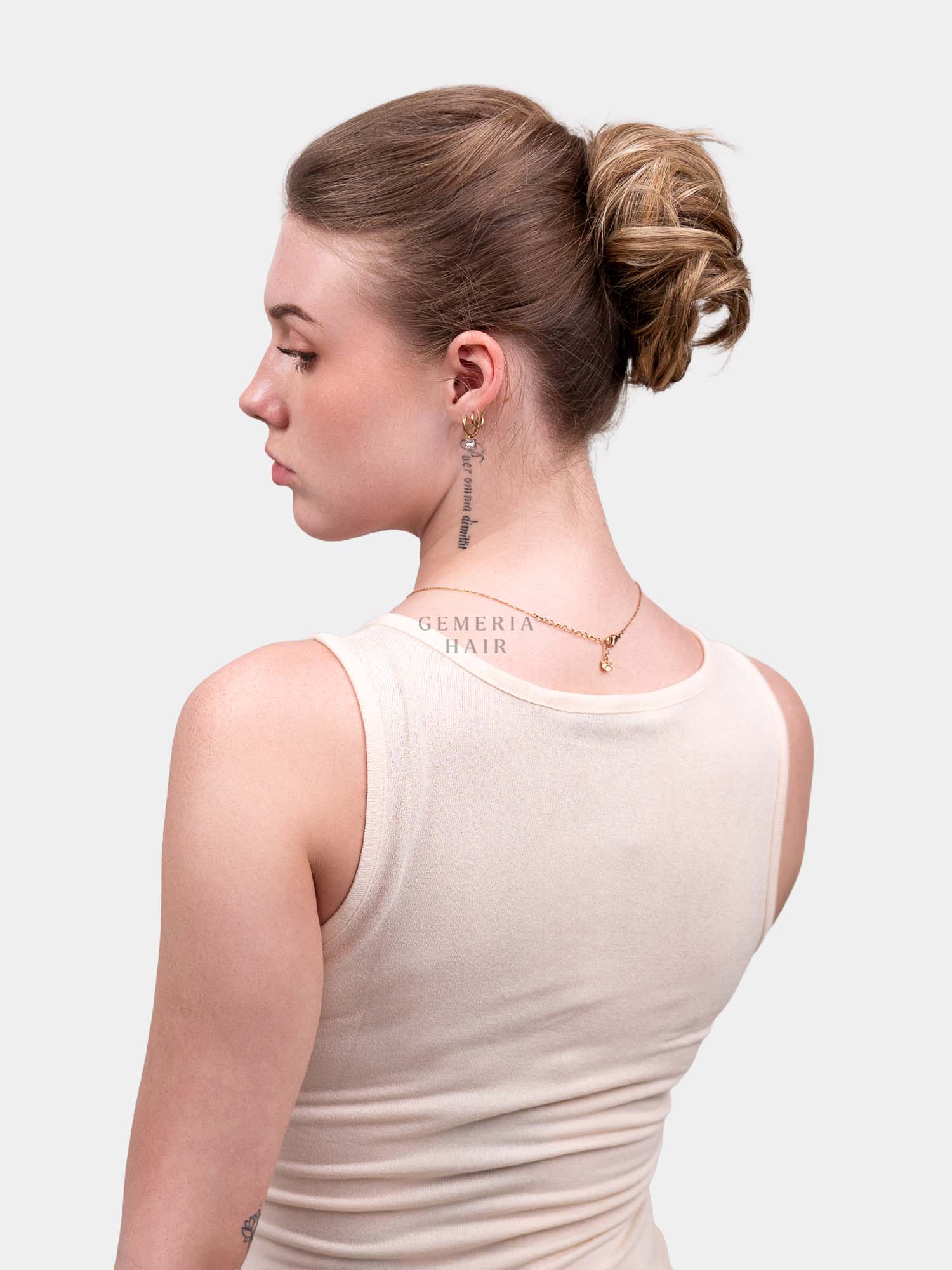 Blonde Faux Scrunchie Bun