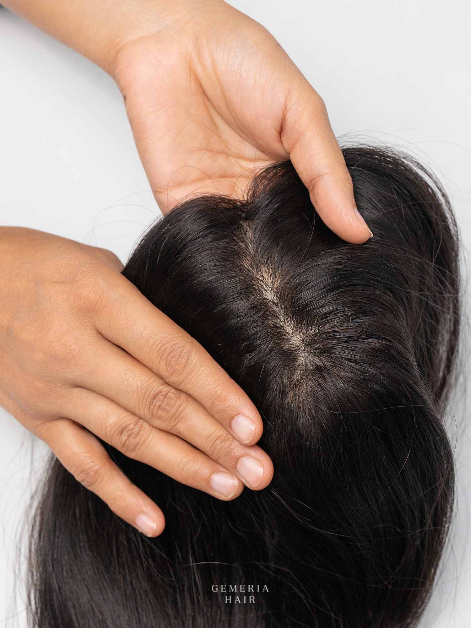 Hair Band Topper With Curtain Bangs | Bio-Base | Clip-Free