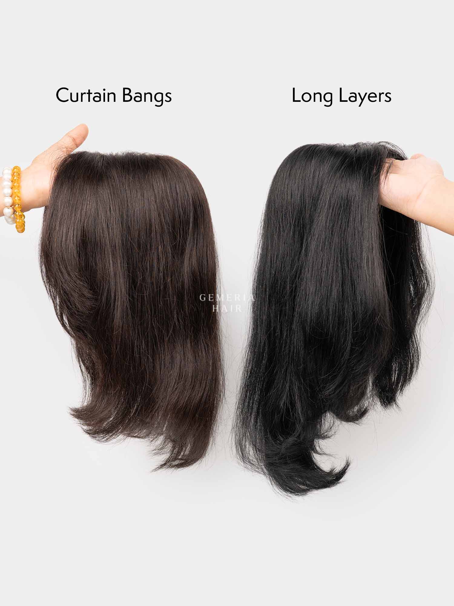 Hair Band Topper With Curtain Bangs | Bio-Base | Clip-Free