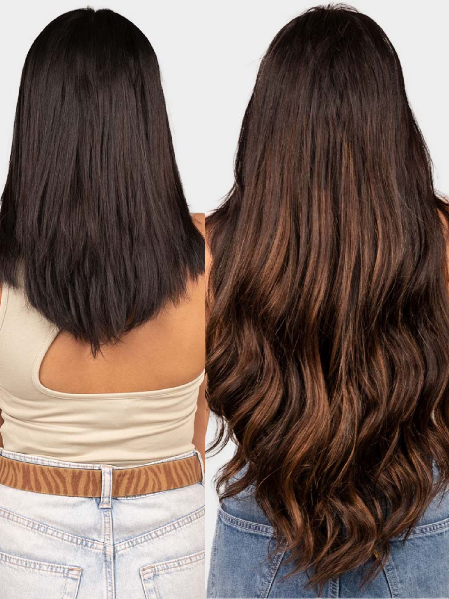 Chocolate Brown Balayage Half Head Wig