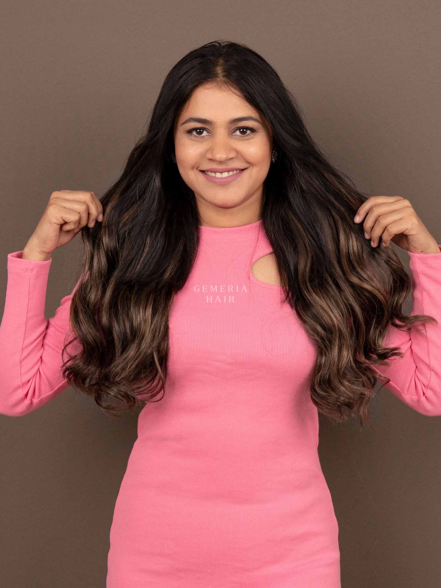 Chocolate Brown Balayage | Seamless | 7 Set Clip-In-Extensions