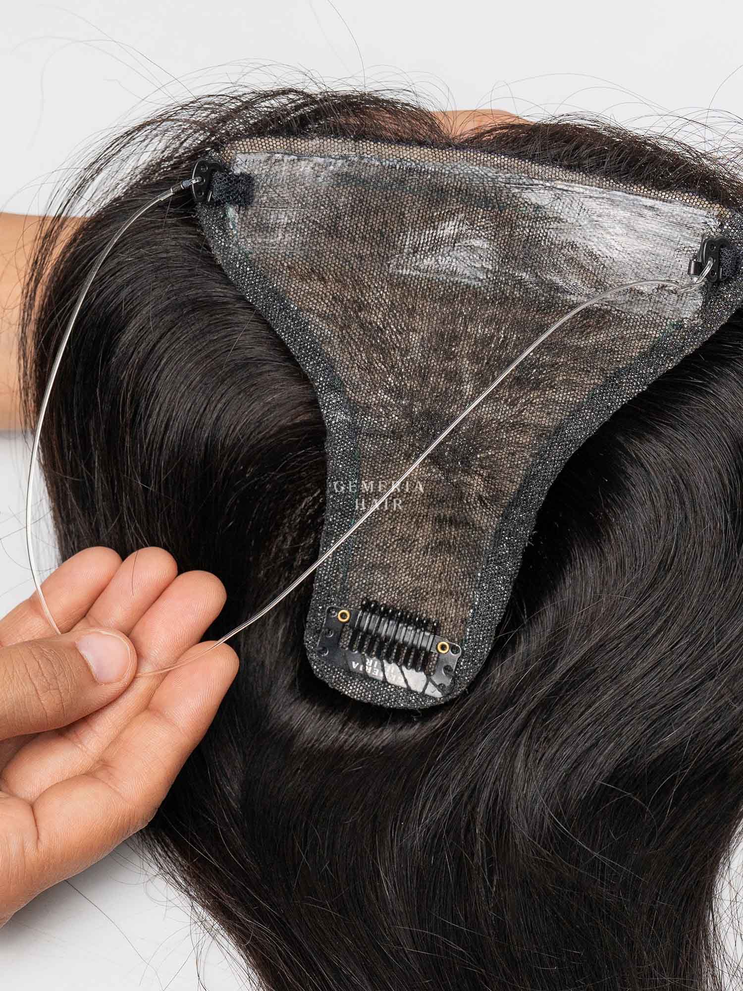 Hair Band Topper With Curtain Bangs | Bio-Base | Clip-Free