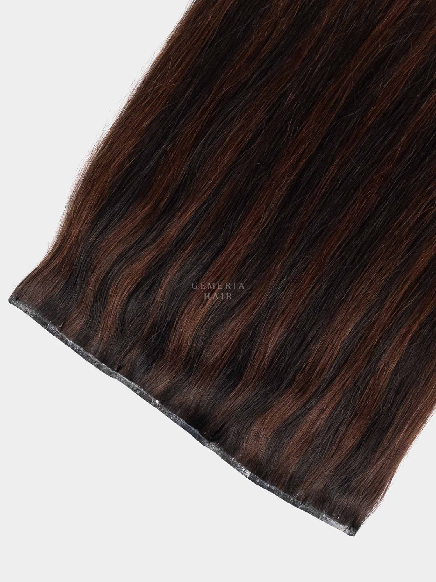 Barrel Brown Balayage | Seamless | 1 Piece Clip-In Hair Volumizer