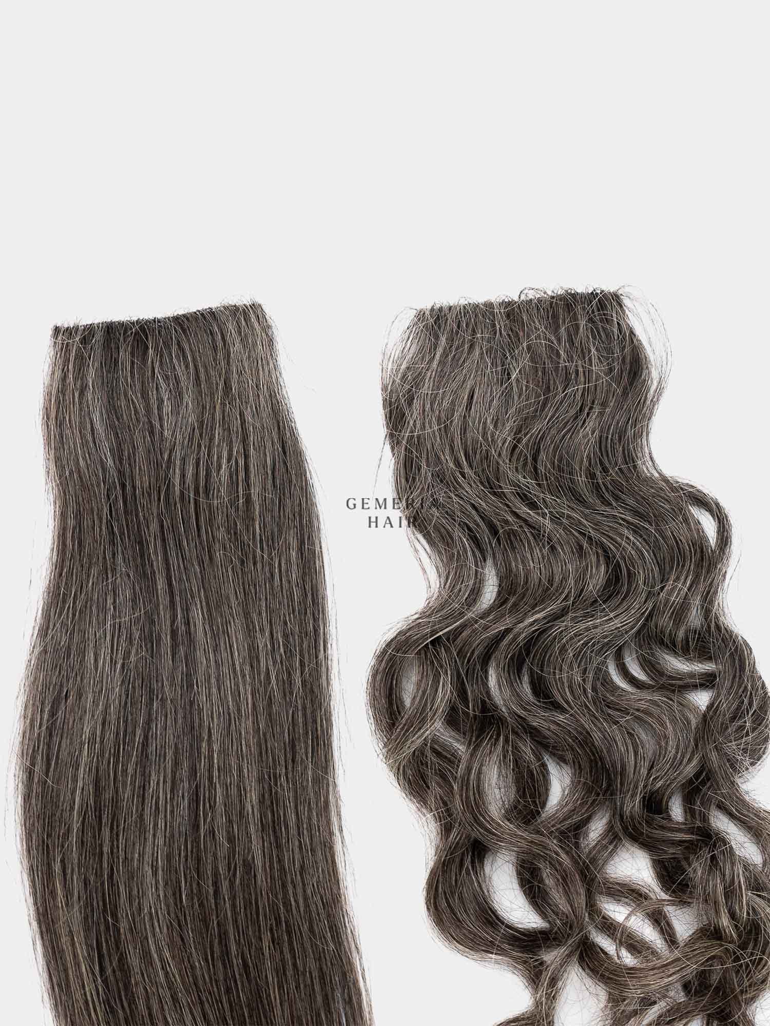 Grey Hair | Invisible Wide Cover-Up | 3" Hair Patch