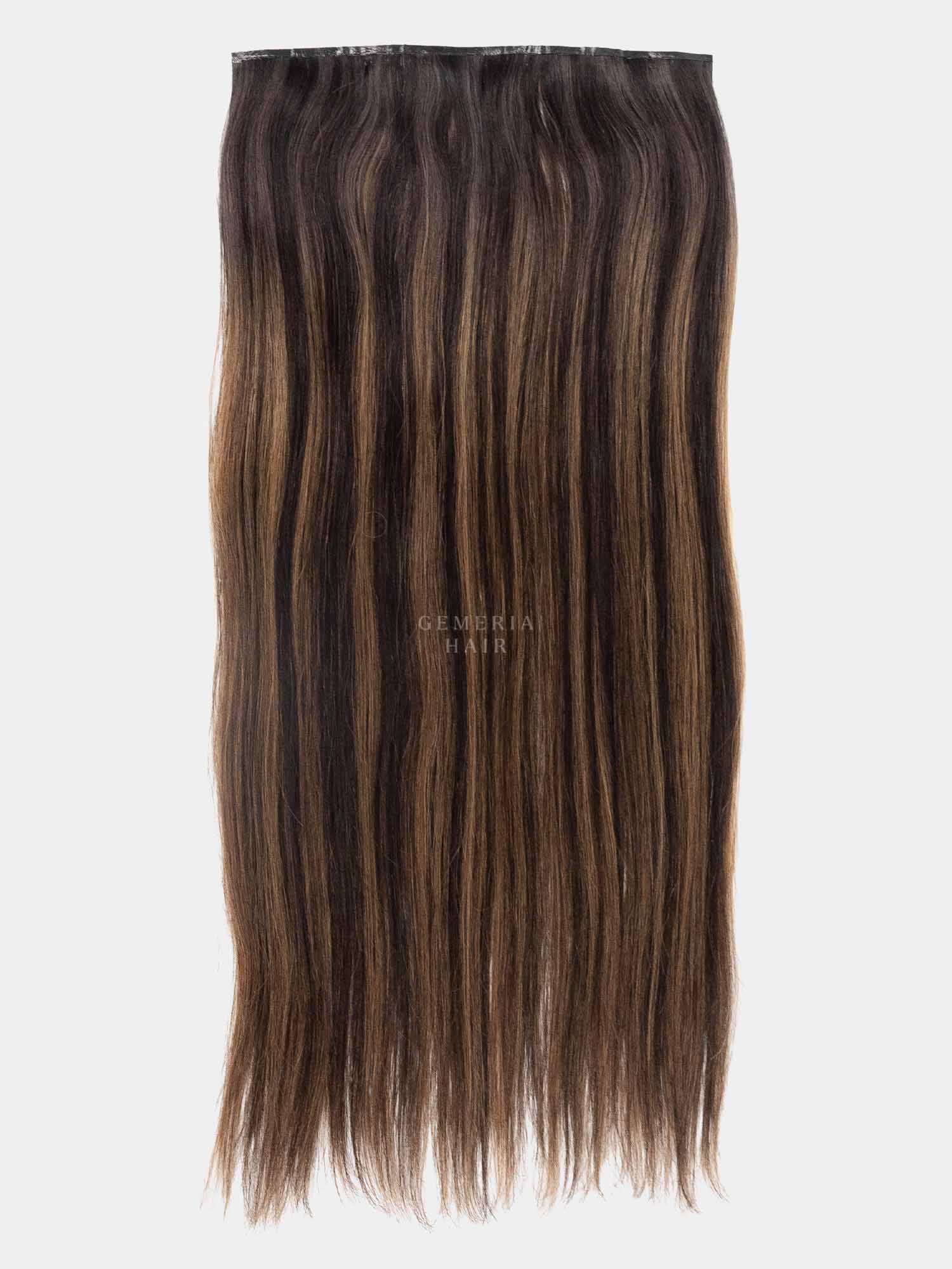 Ash Brown Balayage | Seamless | 1 Piece Clip-In Hair Volumizer