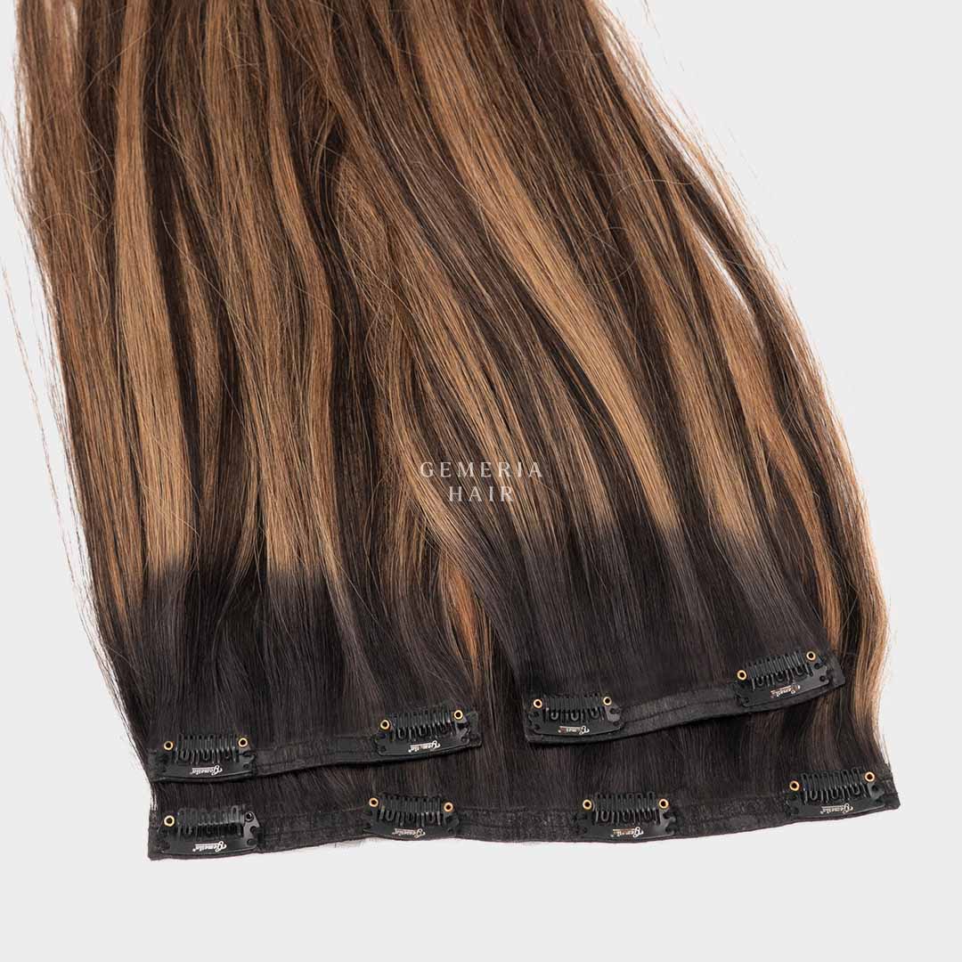Seamless Chocolate Brown Balayage 3-Set Volumizer
