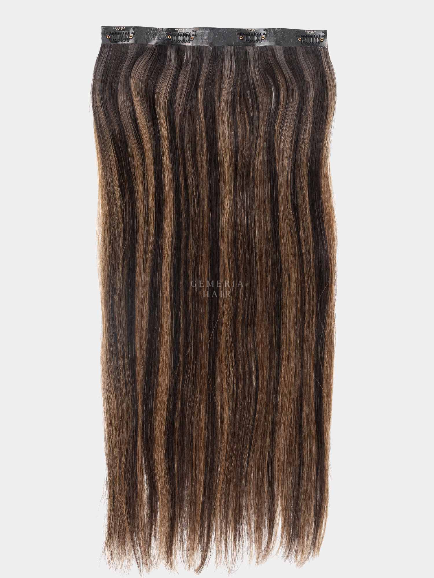 Ash Brown Balayage | Seamless | 1 Piece Clip-In Hair Volumizer