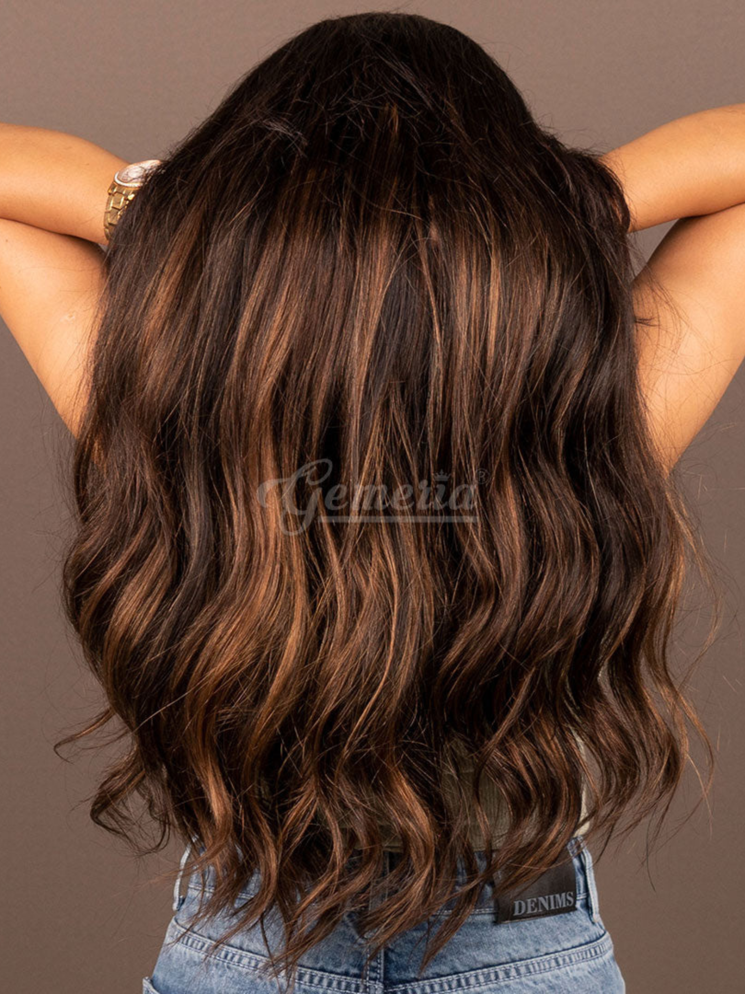 Chocolate Brown Balayage Half Head Wig