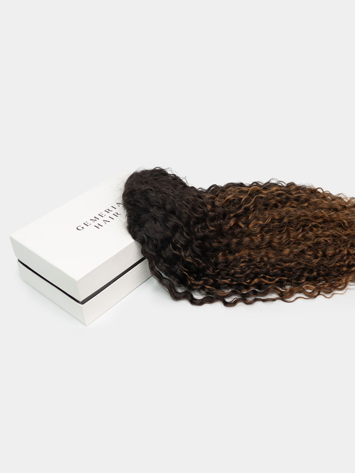 Caramel Brown Balayage | Deep Curly Half Head Wig