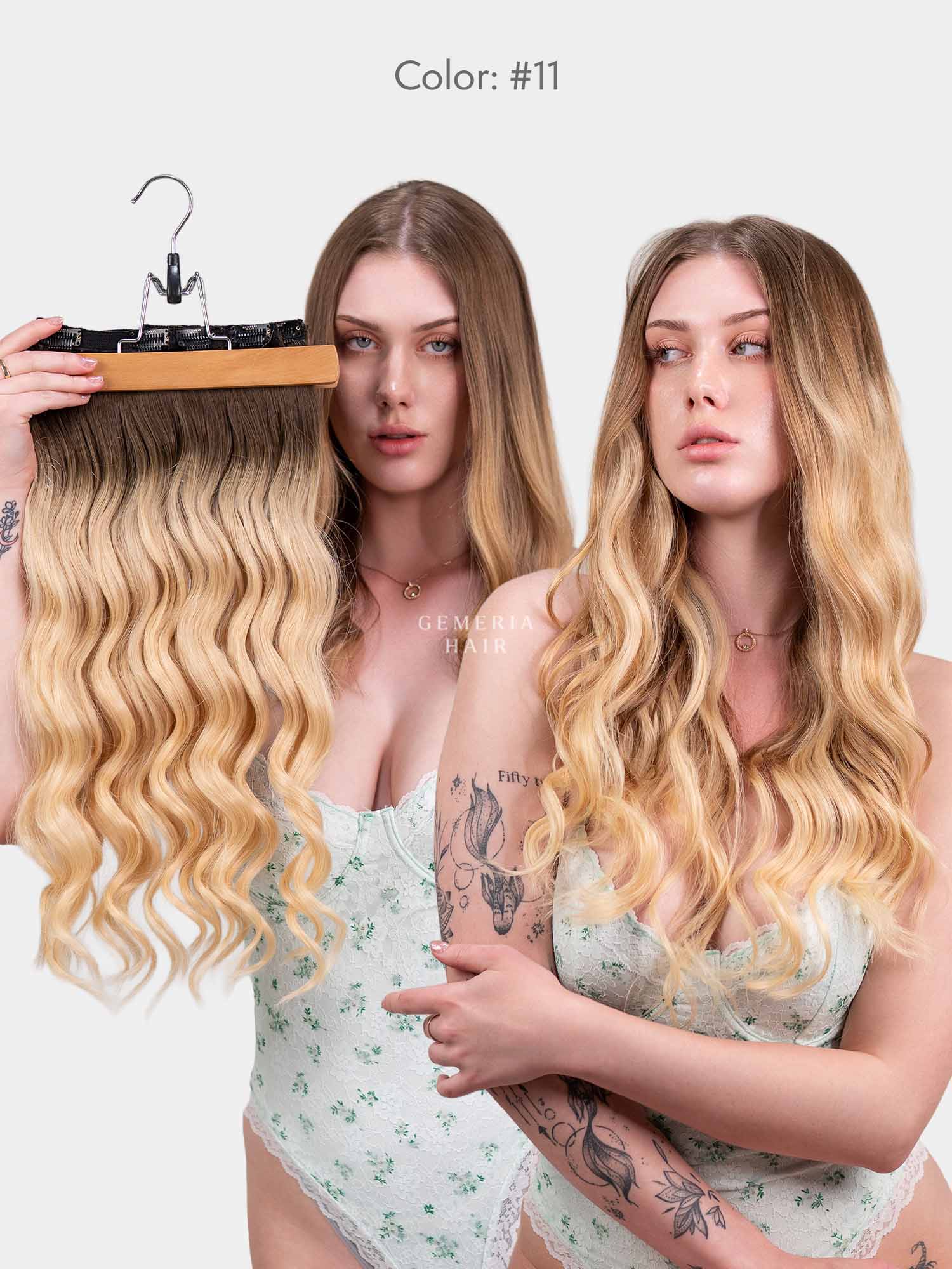 Blonde| Classic | 7 Set Clip-In Extensions | Straight