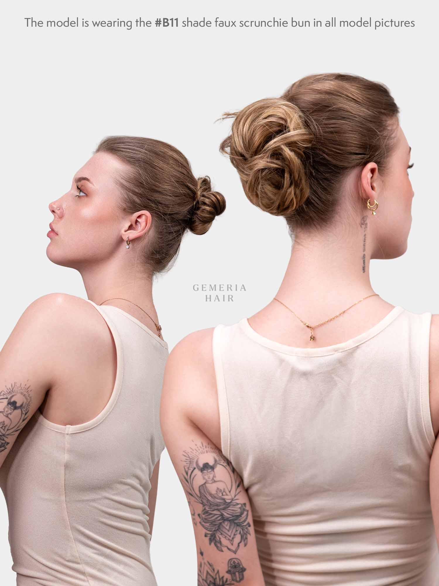 Blonde Faux Scrunchie Bun