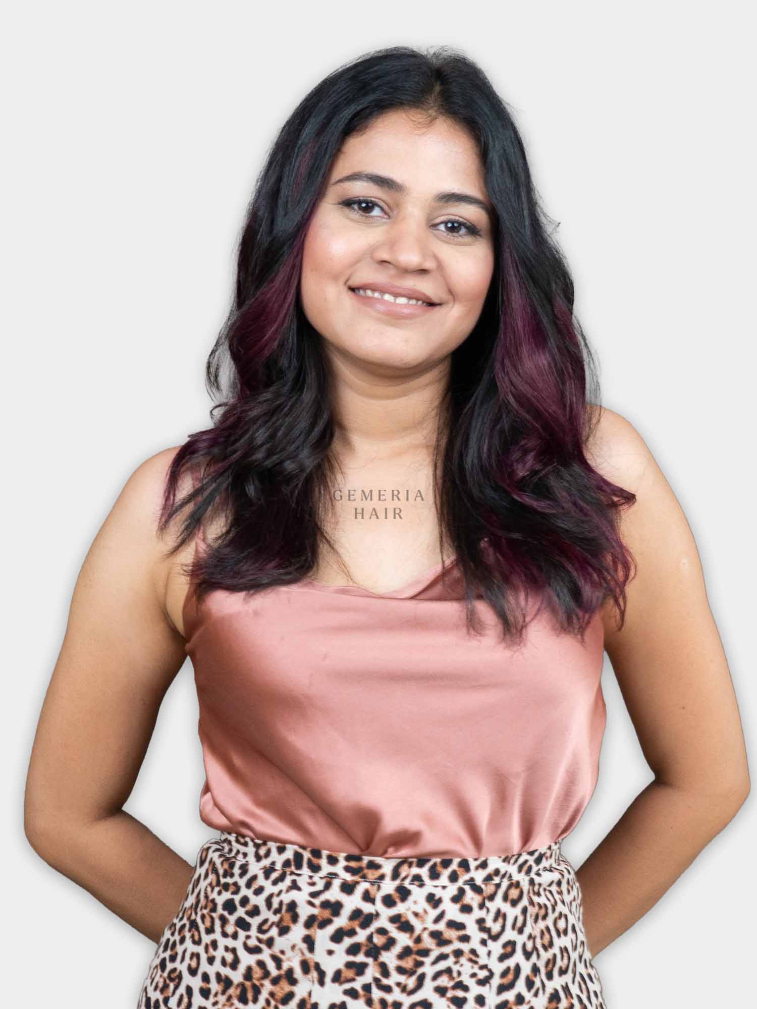 Burgundy Single Clip Highlights