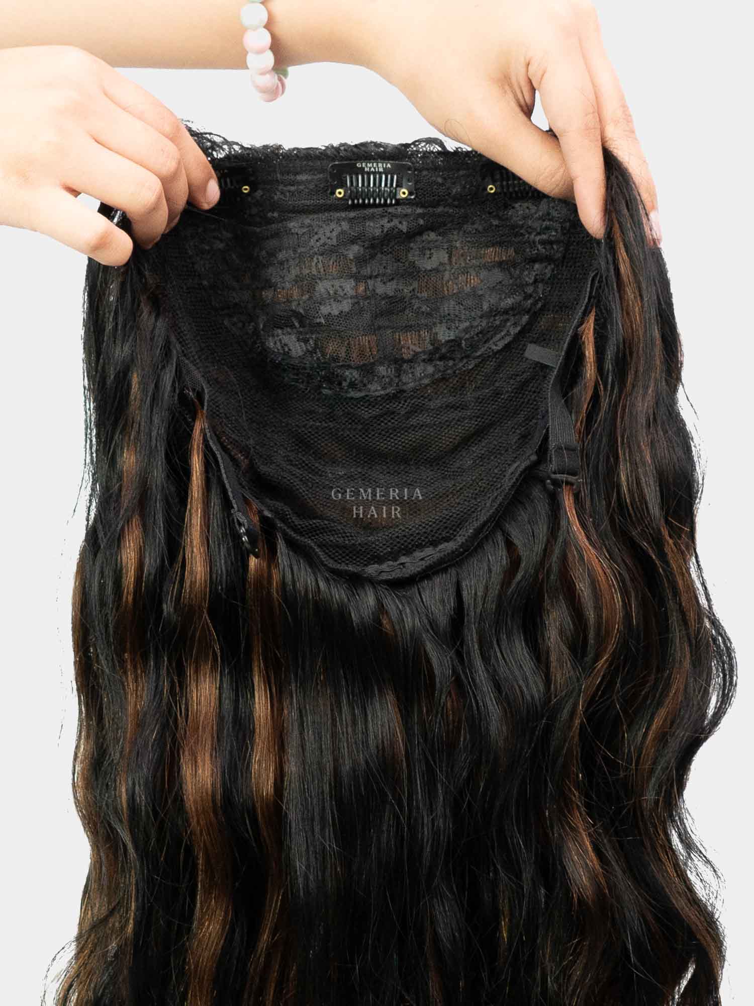 Dark Brown Balayage | Half Head® Wig