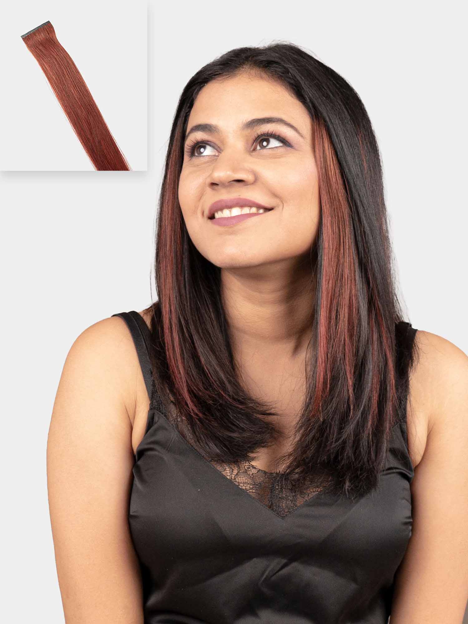 Buy Mahogany Red Single Clip Highlights | 100% Human Hair