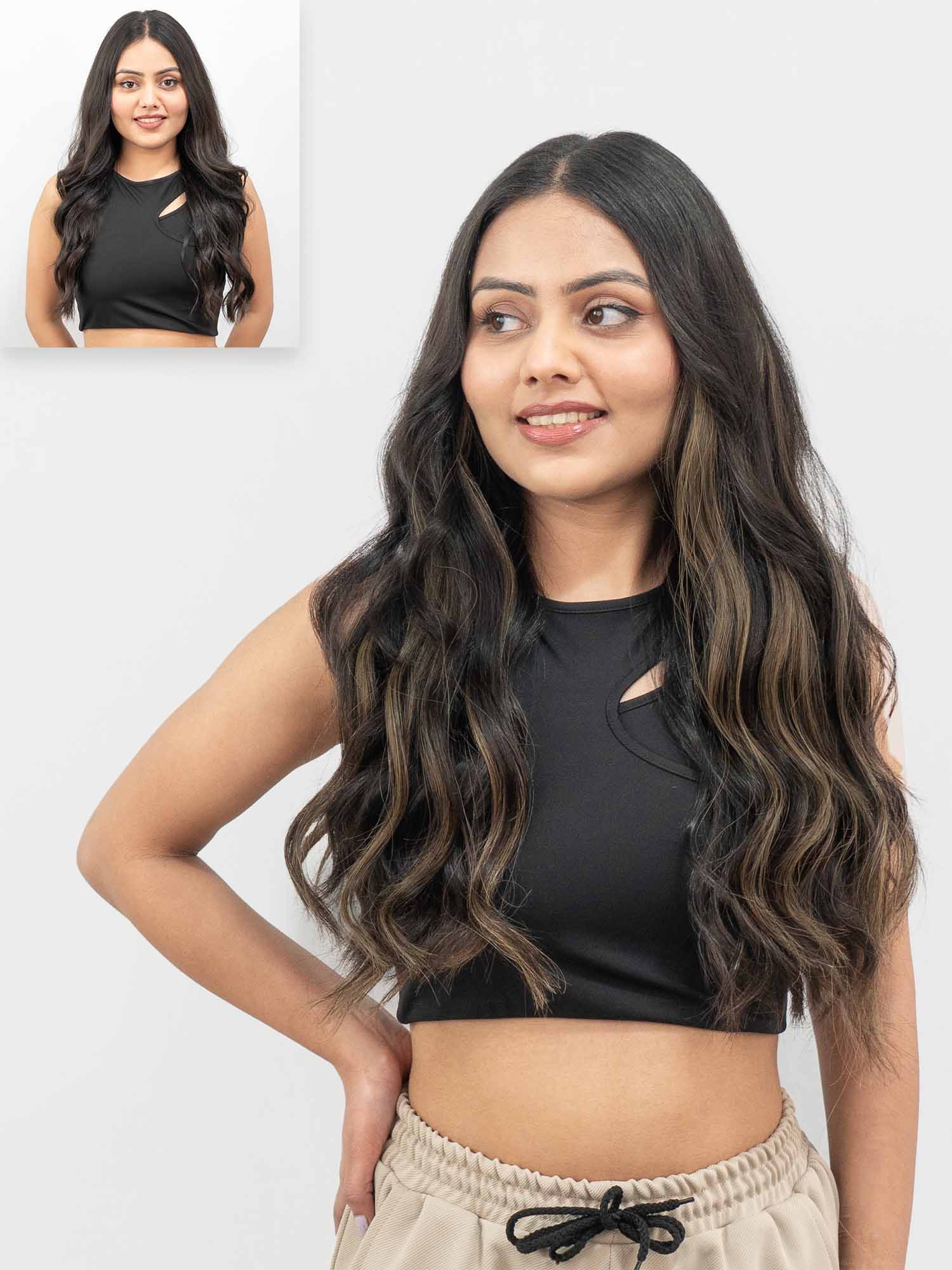 Seamless Ash Brown Balayage 3 Set Volumizer