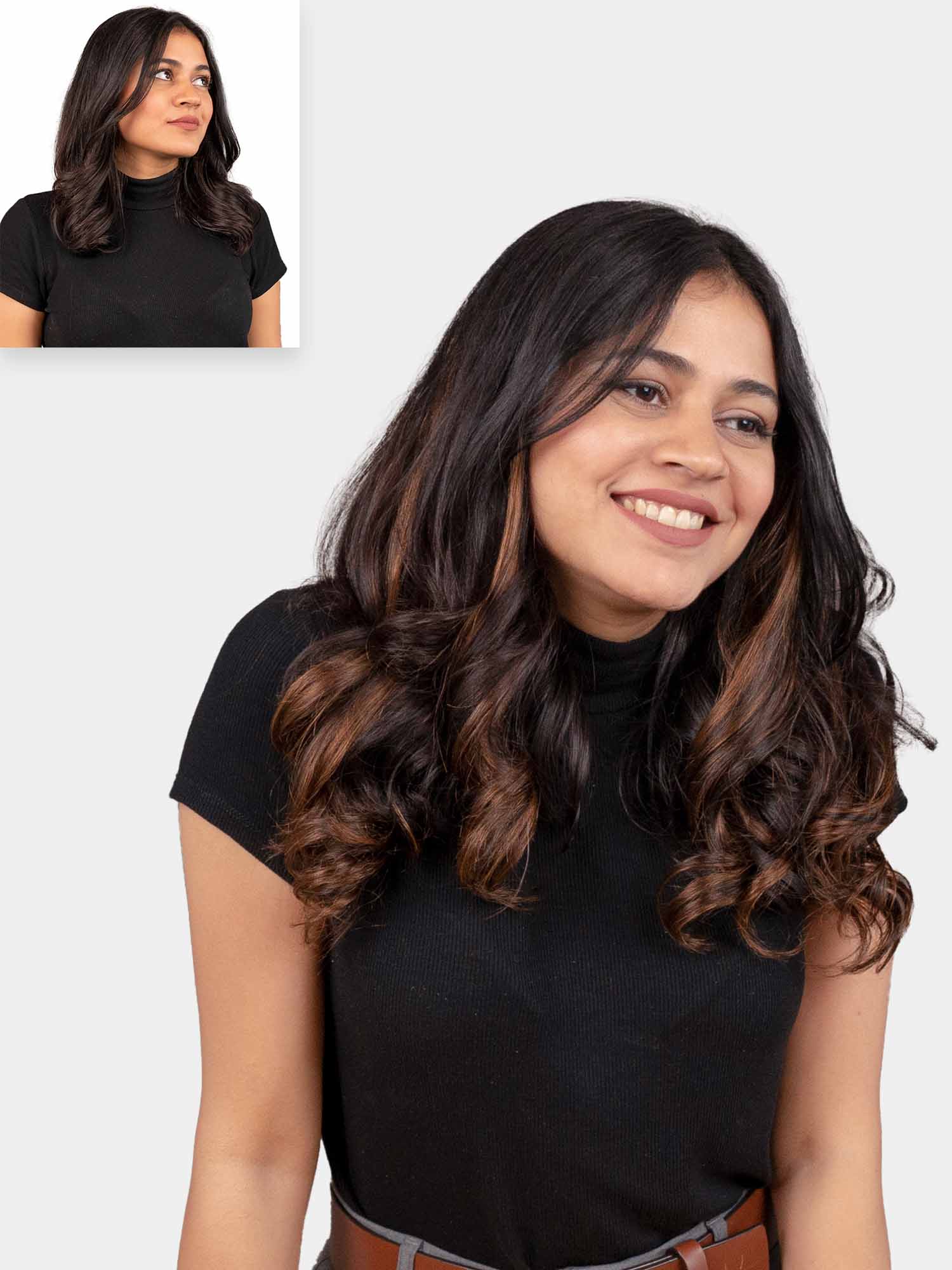 Seamless Caramel Brown Balayage 3-Set Volumizer