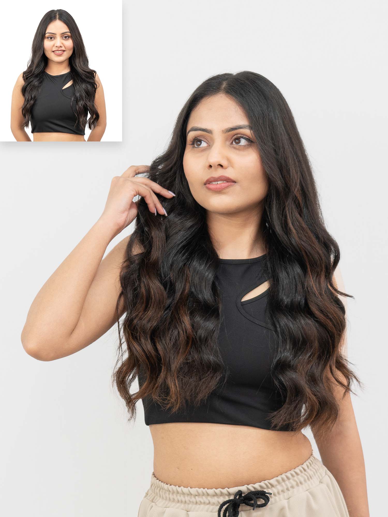 Seamless Barrel Brown Balayage 3-Set Volumizer