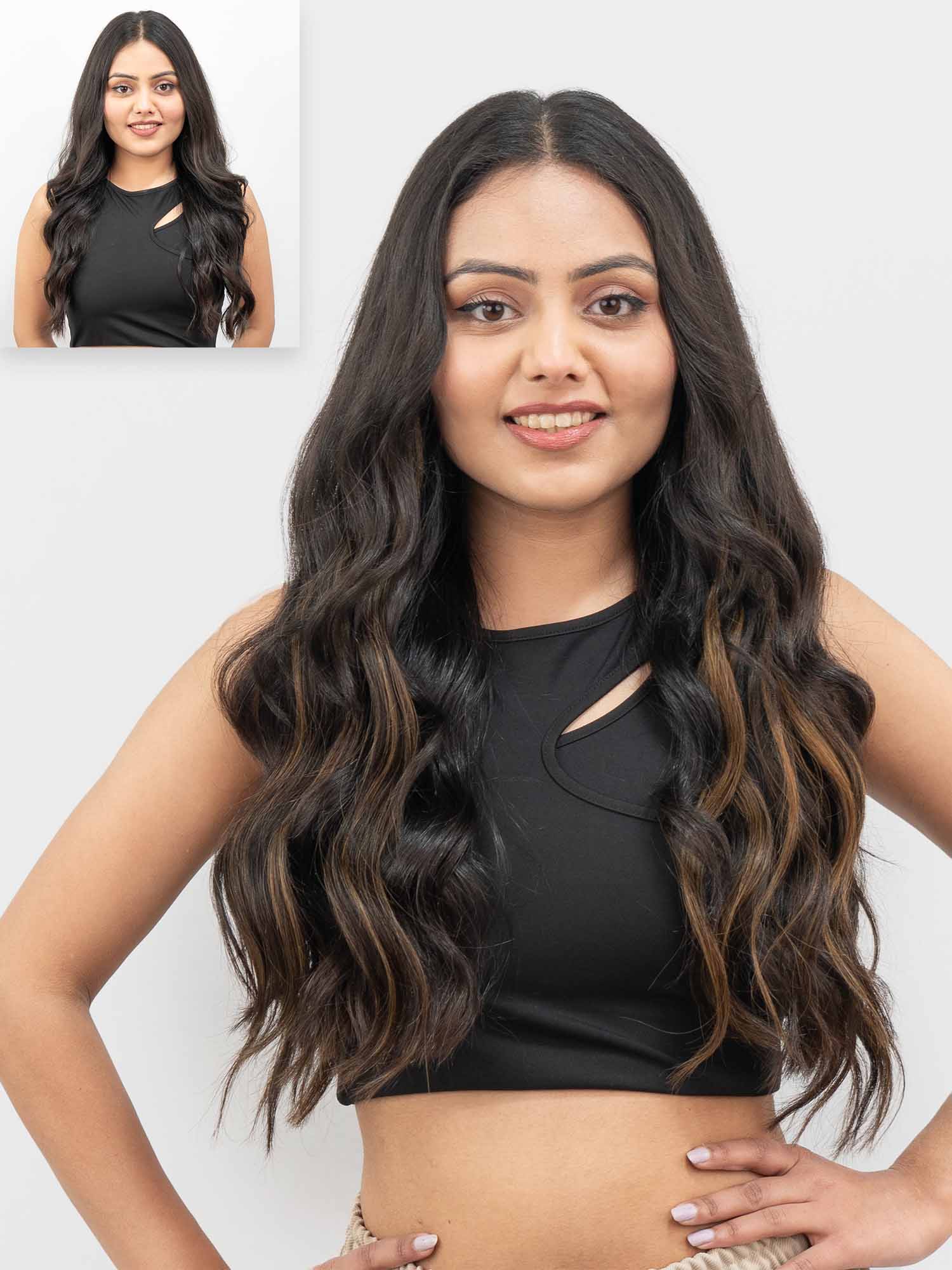 Seamless Golden Brown Balayage 3-Set Volumizer