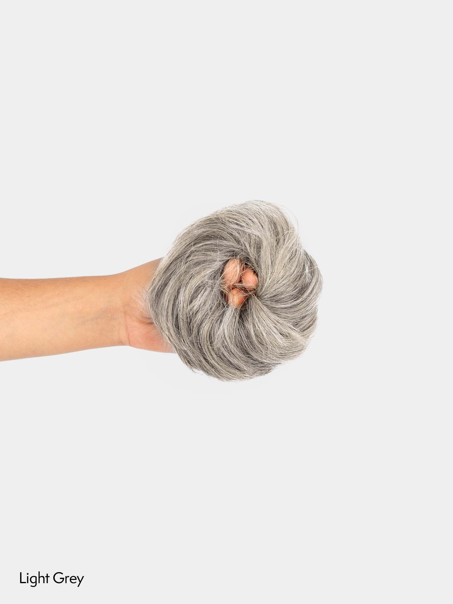 Salt & Pepper - Grey | Faux Scrunchie Bun