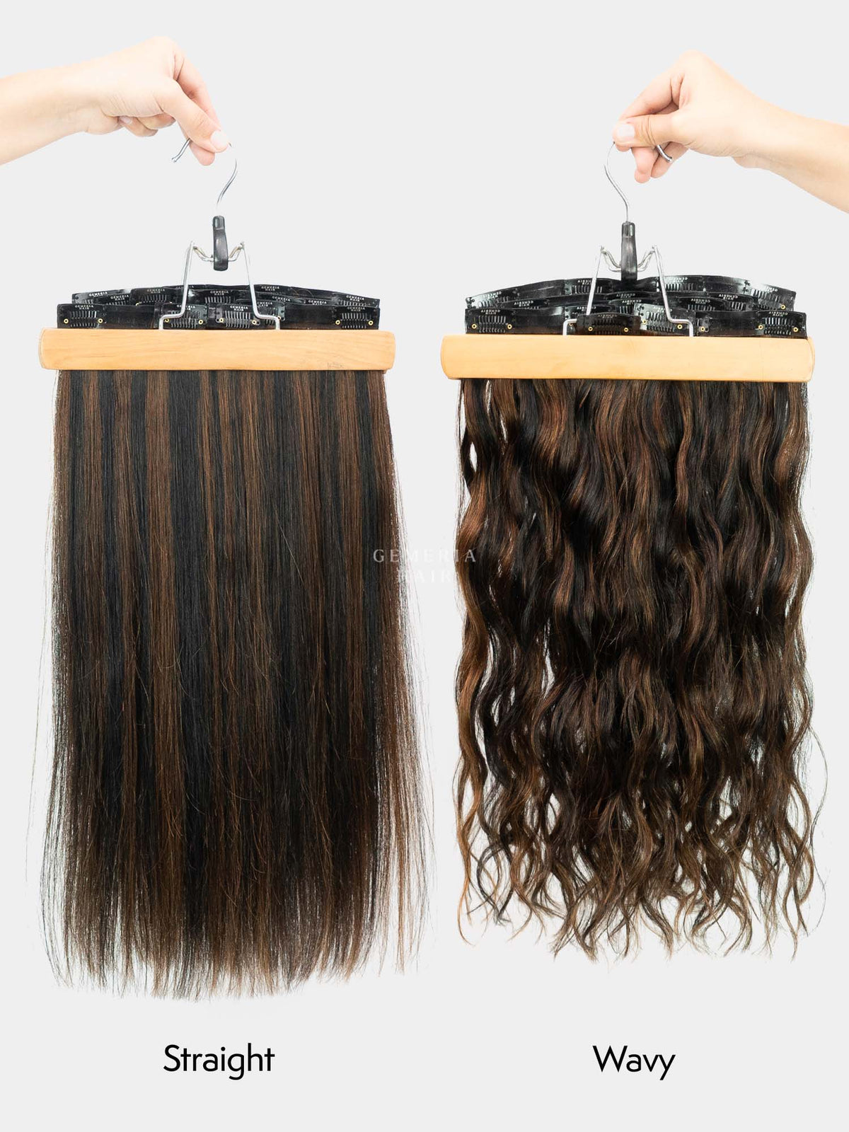 Dark Brown Balayage | Seamless | 7 Set Clip-In-Extensions