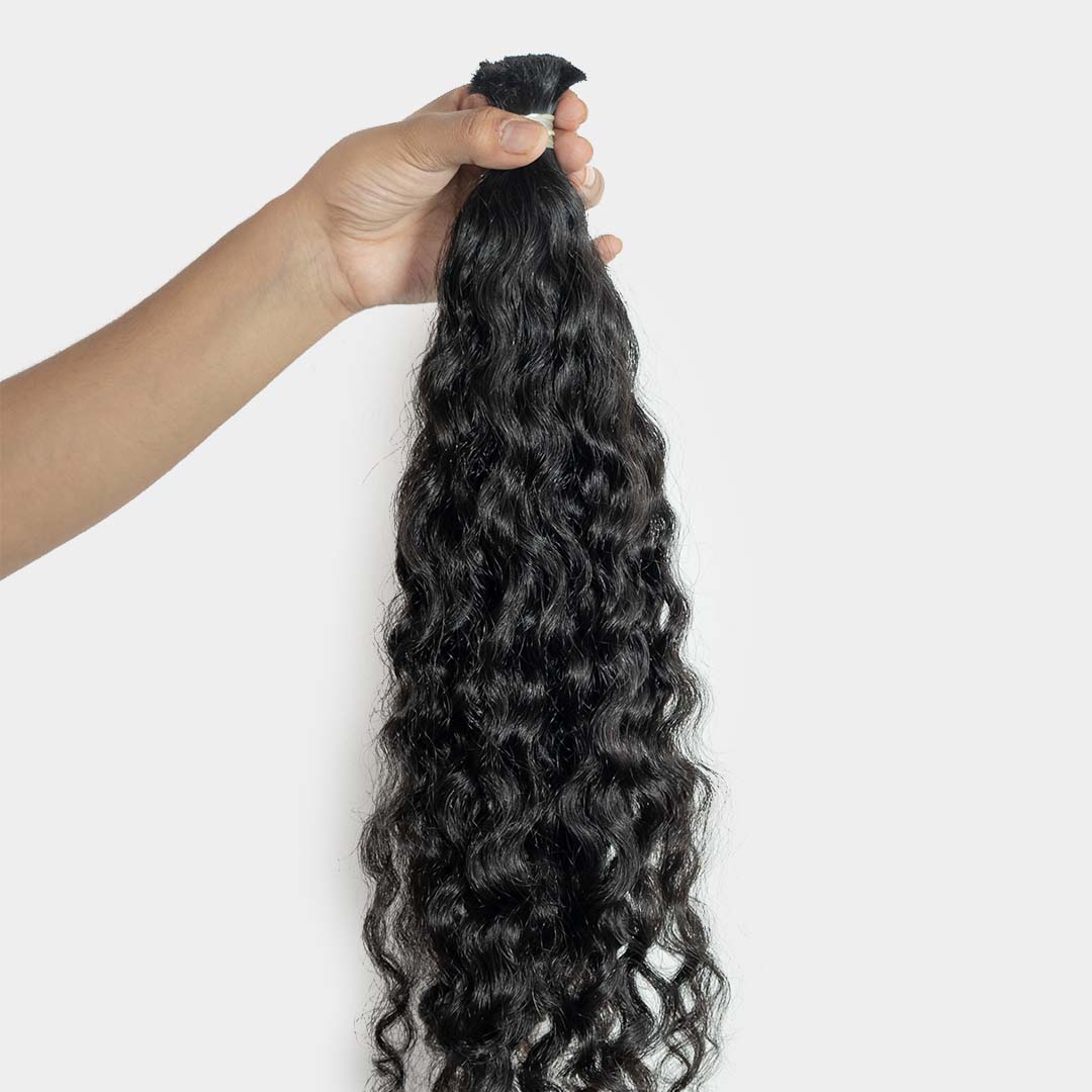 Raw Premium Curly, Temple Bulk Hair