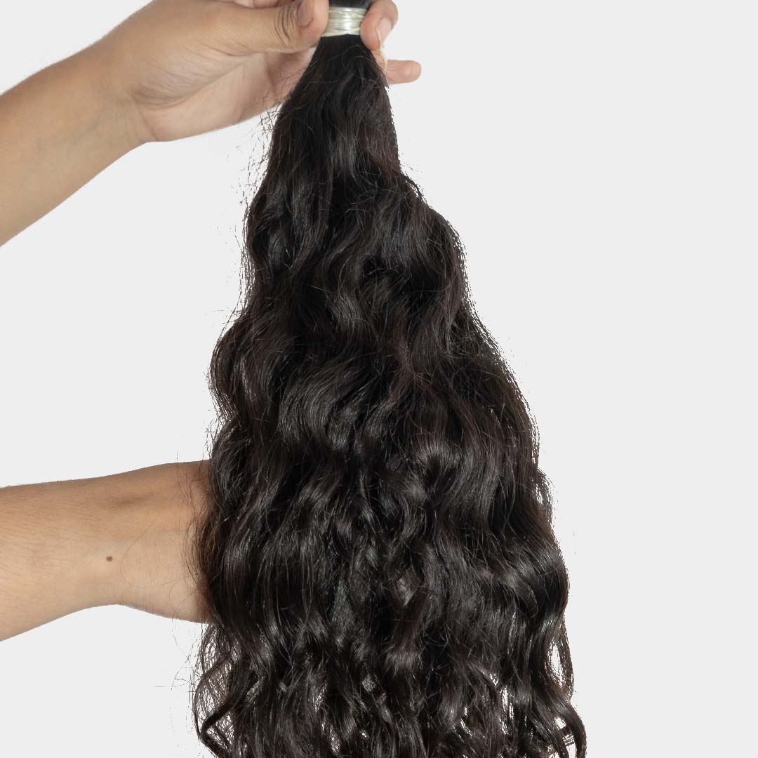 Natural Raw Wavy | Temple Bulk Hair | Braiding Hair