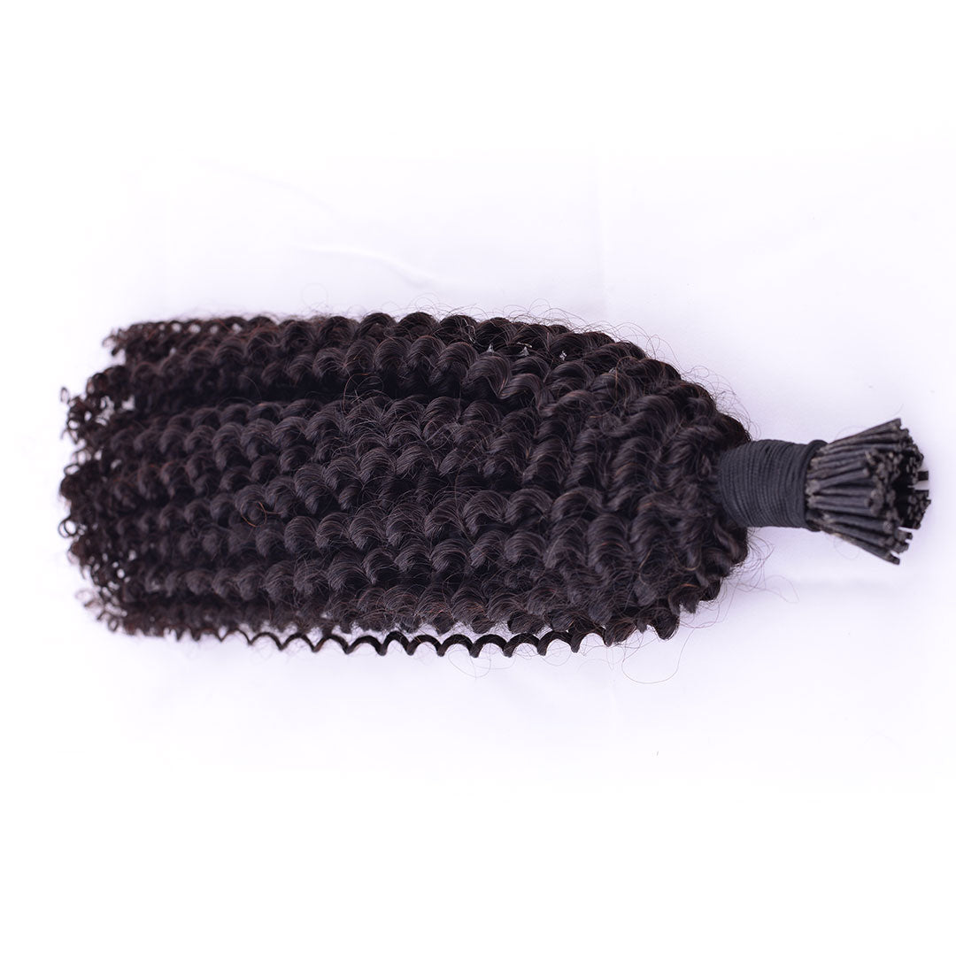 Kinky Curly I-tips hair extensions