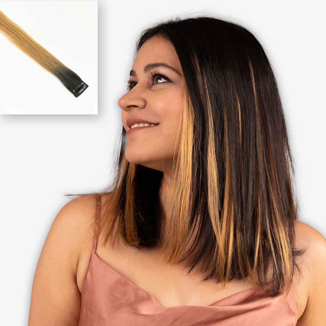 Golden Blonde Highlights | 100% Human Hair Streaks