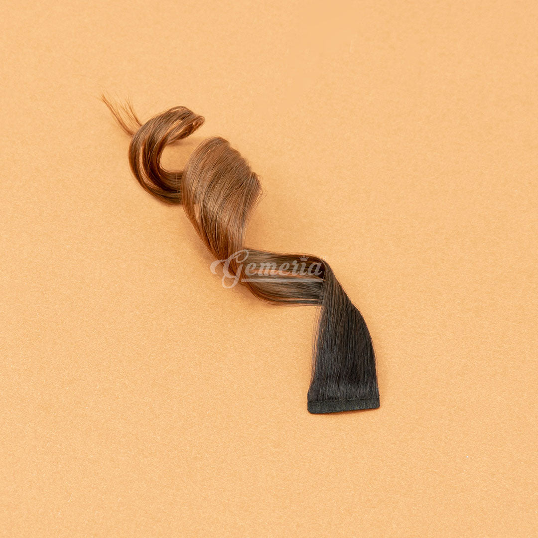 Copper brown single clip highlights