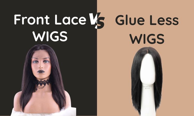 front lace vs glue less wigs