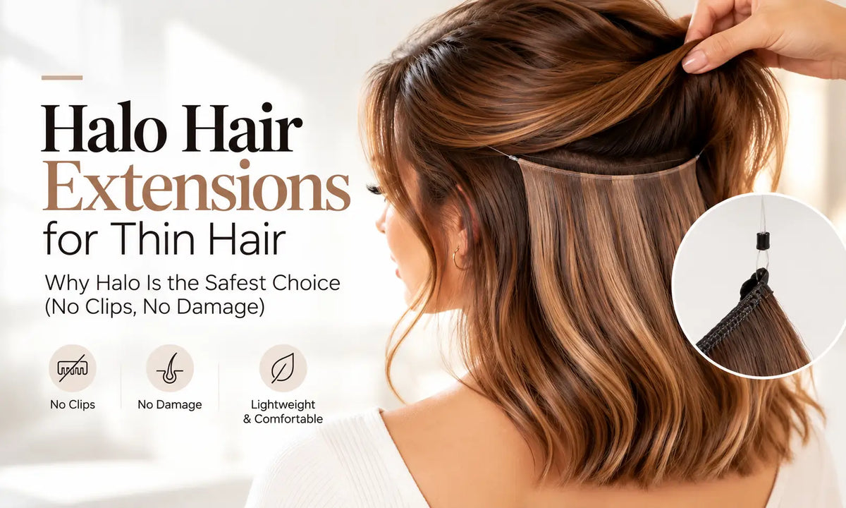Halo Hair Extensions for Thin Hair full guide