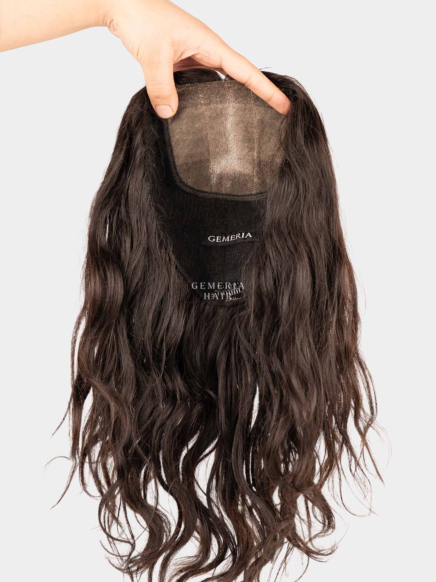 5"x8" | Silk Base Crown Hair Topper | Wavy