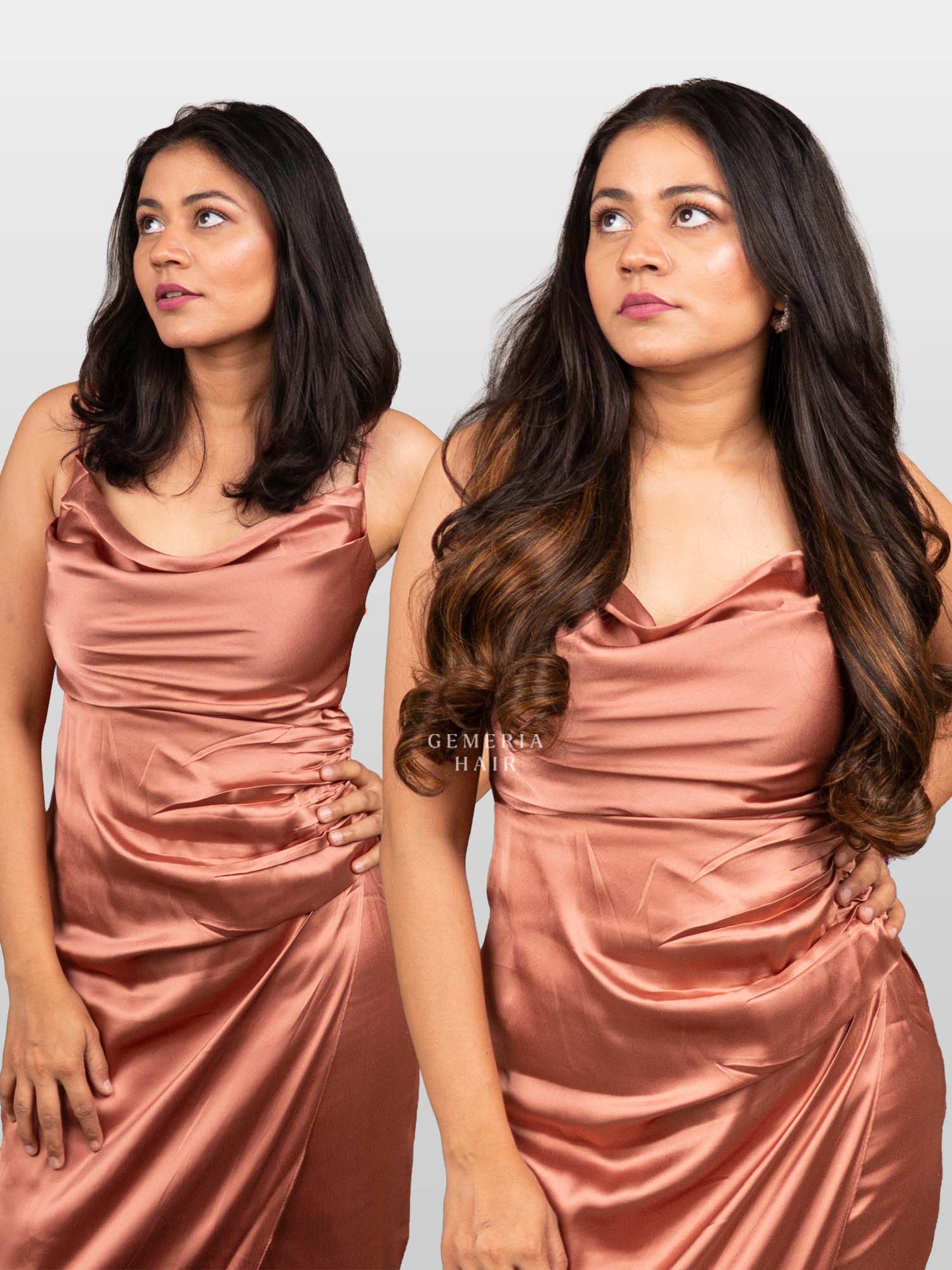 Caramel Brown Balayage Half Head Wig