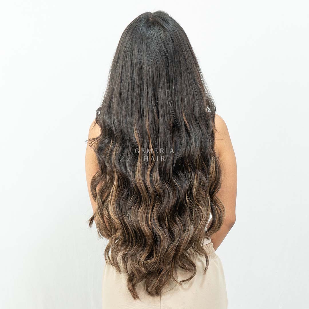 Chocolate Brown Balayage | Seamless | 7 Set Clip-In-Extensions