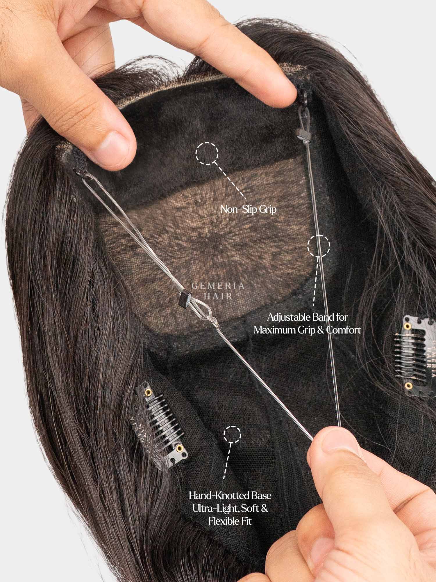 5"x8" | Volume Hair Topper | Crown Hair Topper | Bio-Base | Straight