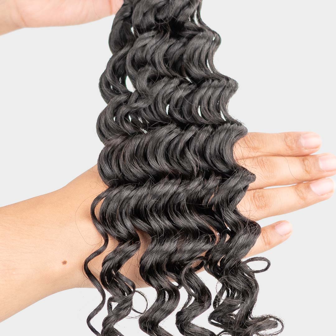 Deep curly I-tips hair extensions