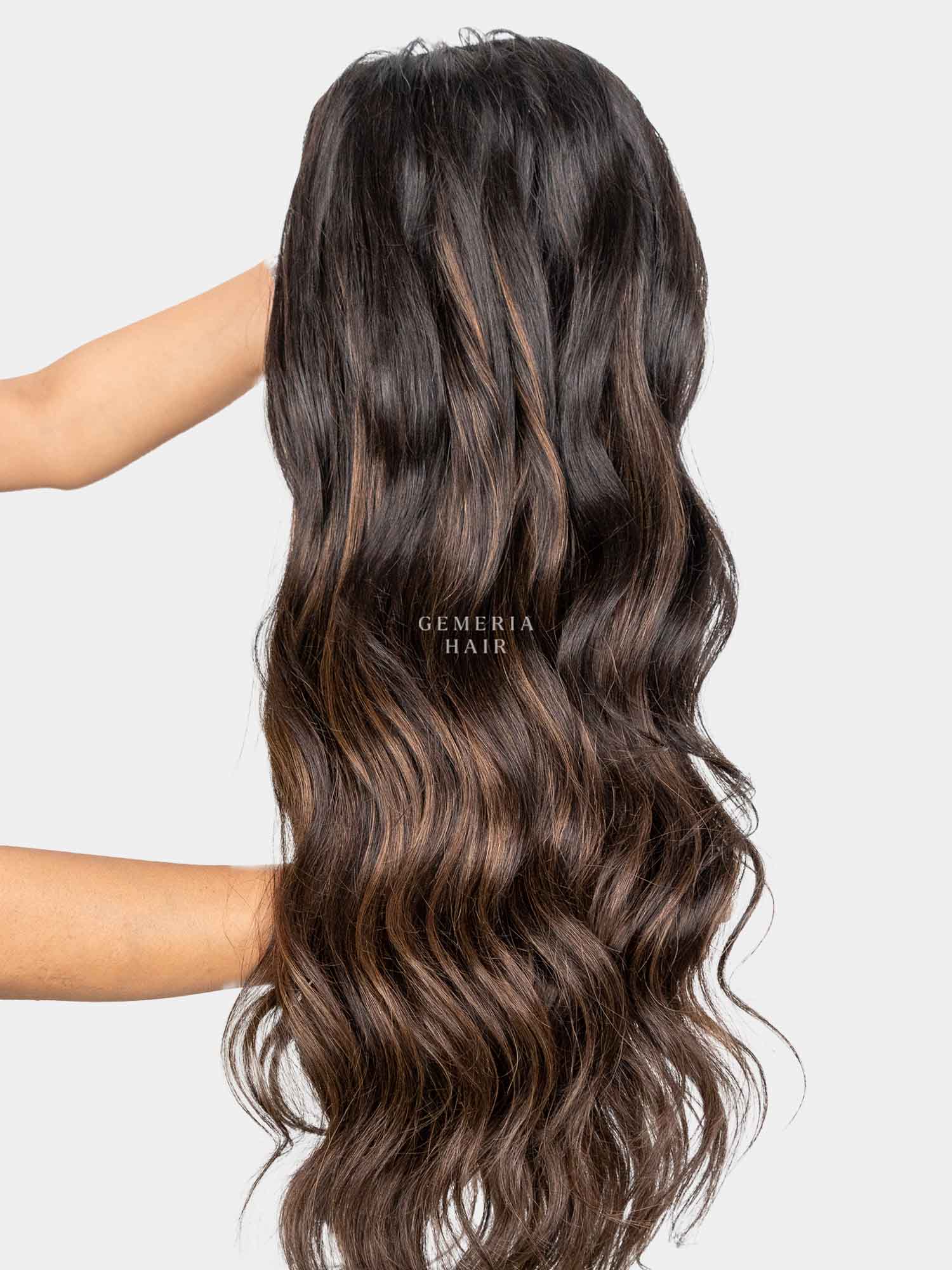 Ash Brown Balayage Half Head Wig