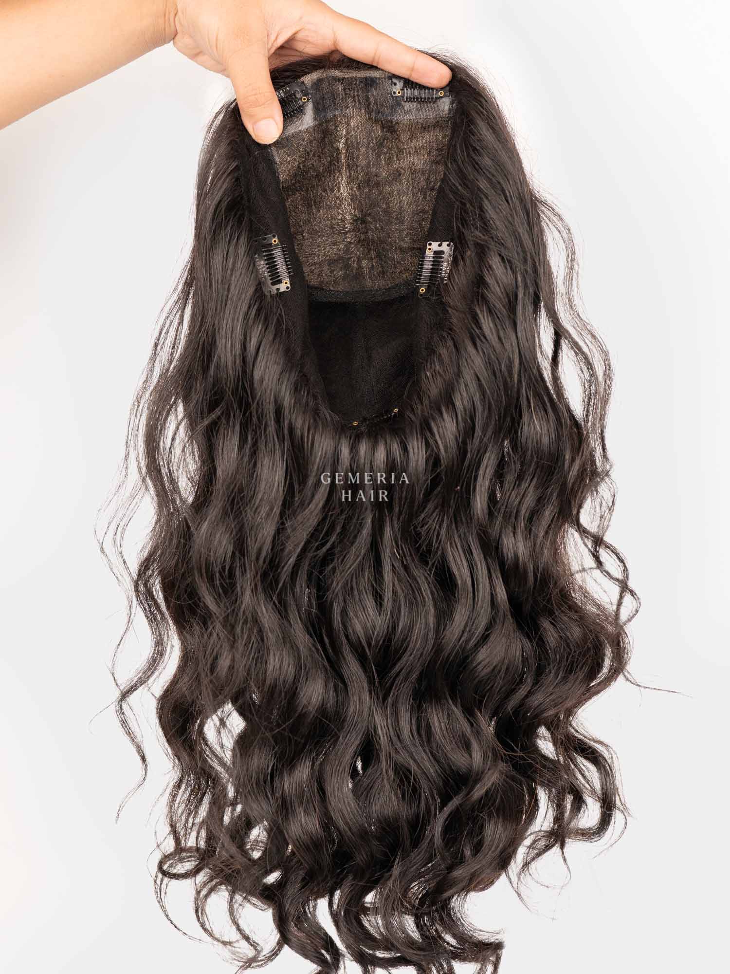 6"x10" | Volume Hair Topper | Crown Hair Topper | Bio-Base | Wavy