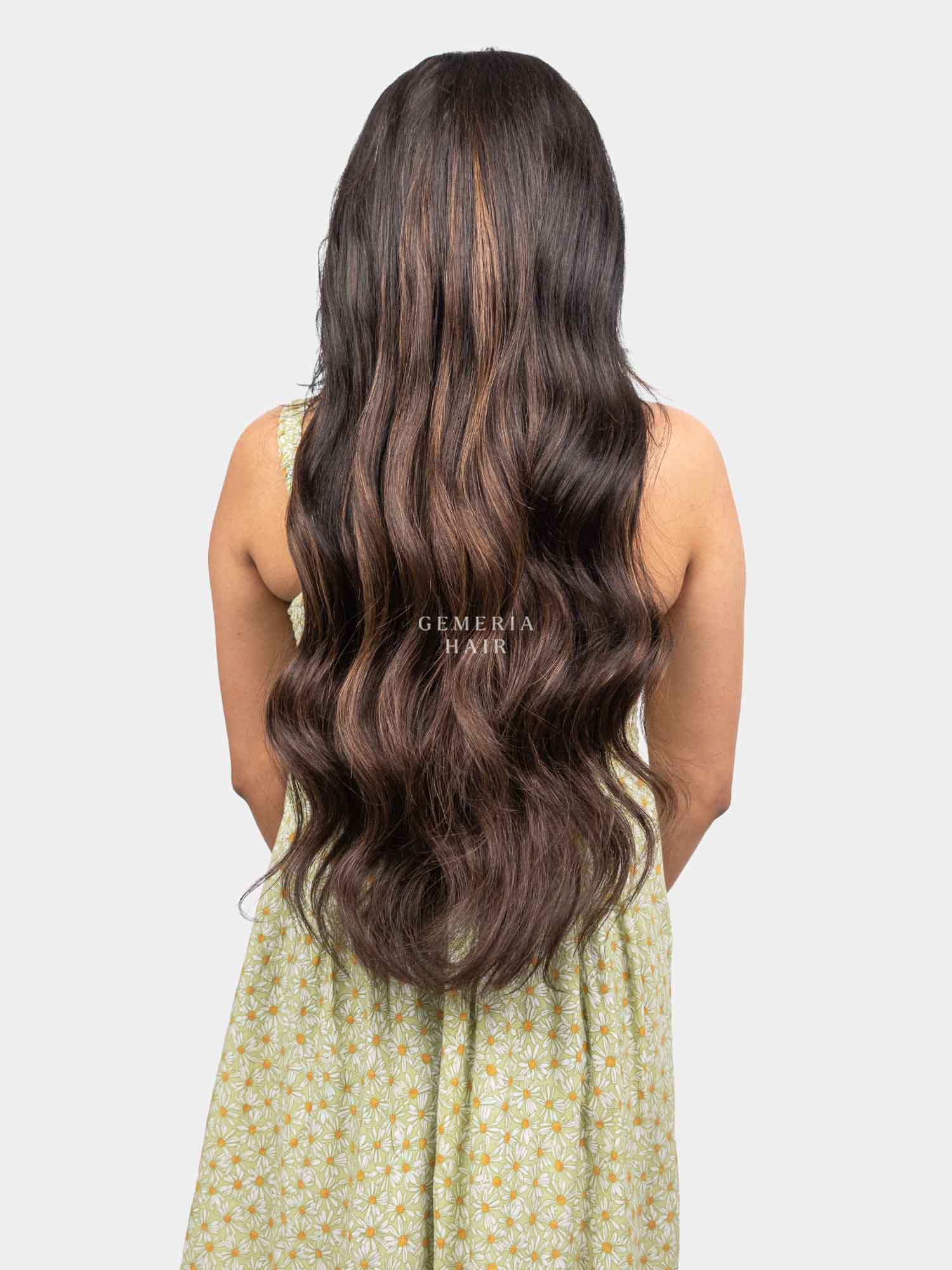 Ash Brown Balayage Half Head Wig