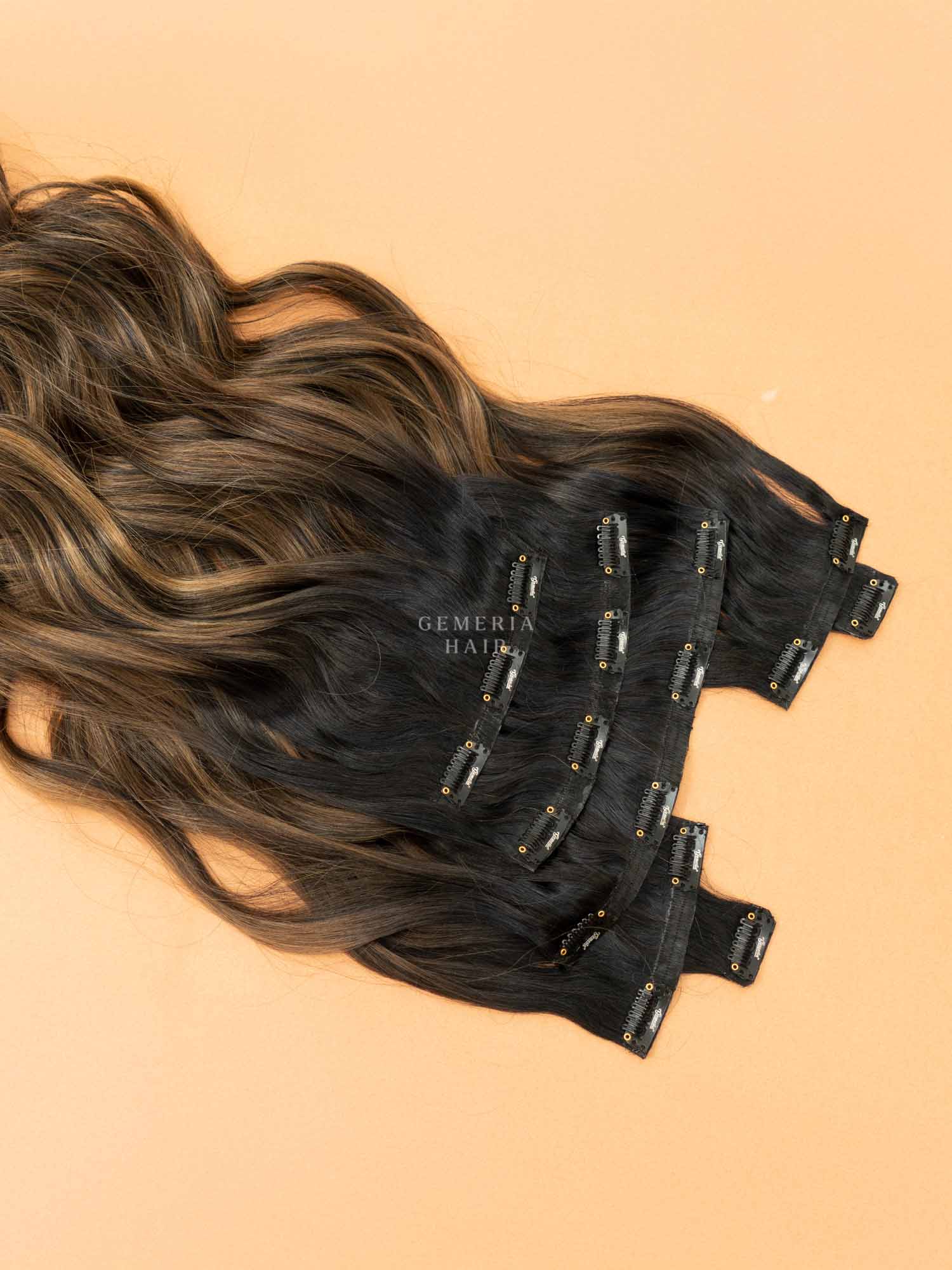 Chocolate Brown Balayage | Seamless | 7 Set Clip-In-Extensions
