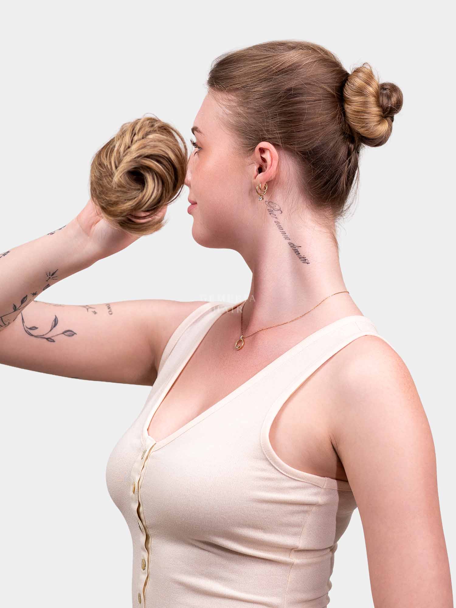 Blonde Faux Scrunchie Bun