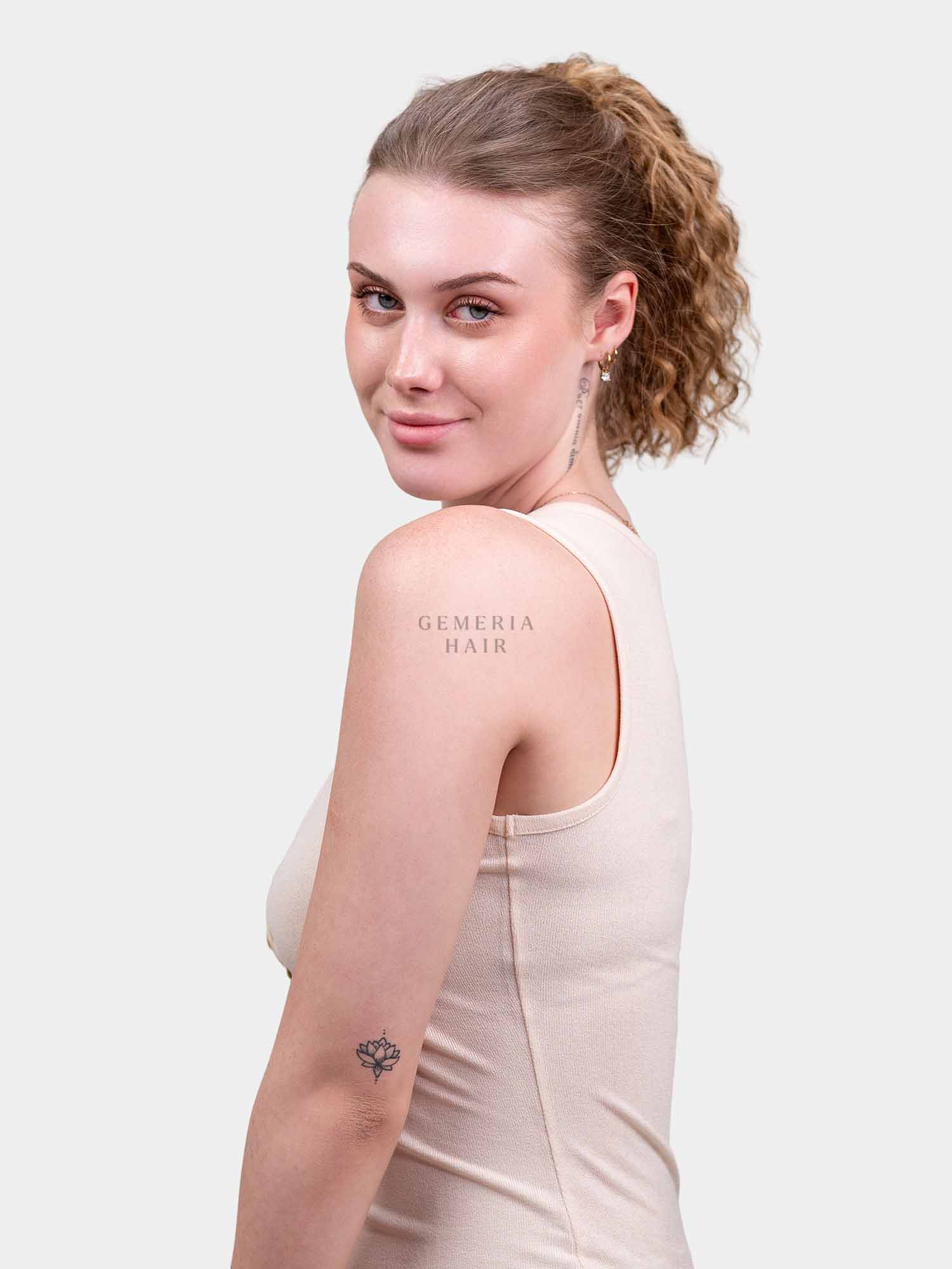 Blonde Curly Hair Bun