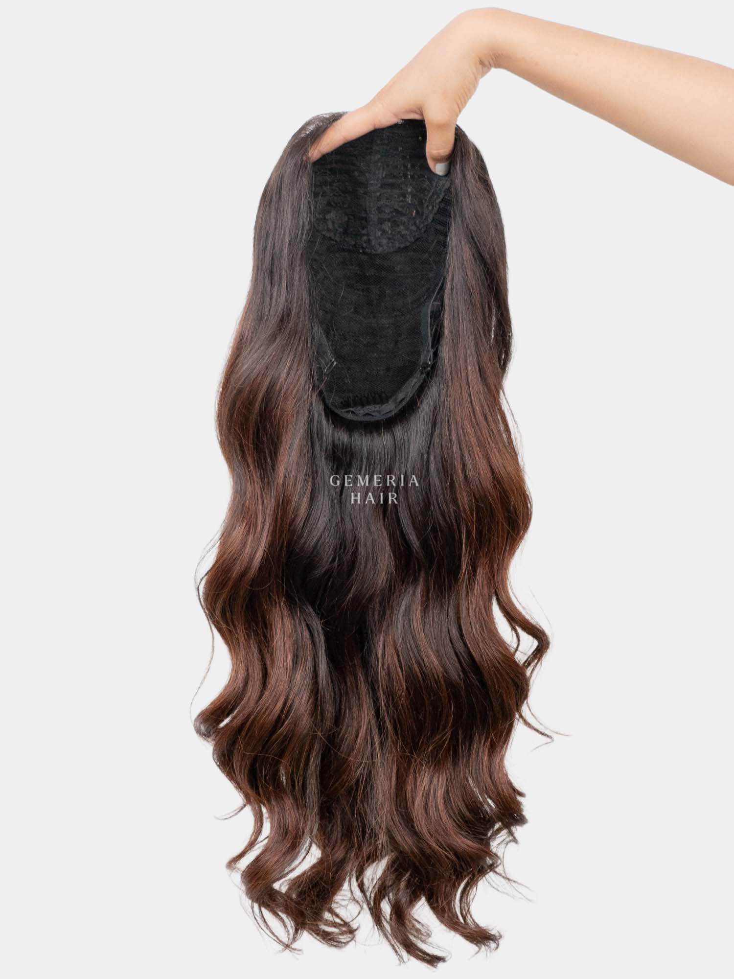 Barrel Brown Balayage Half Head Wig